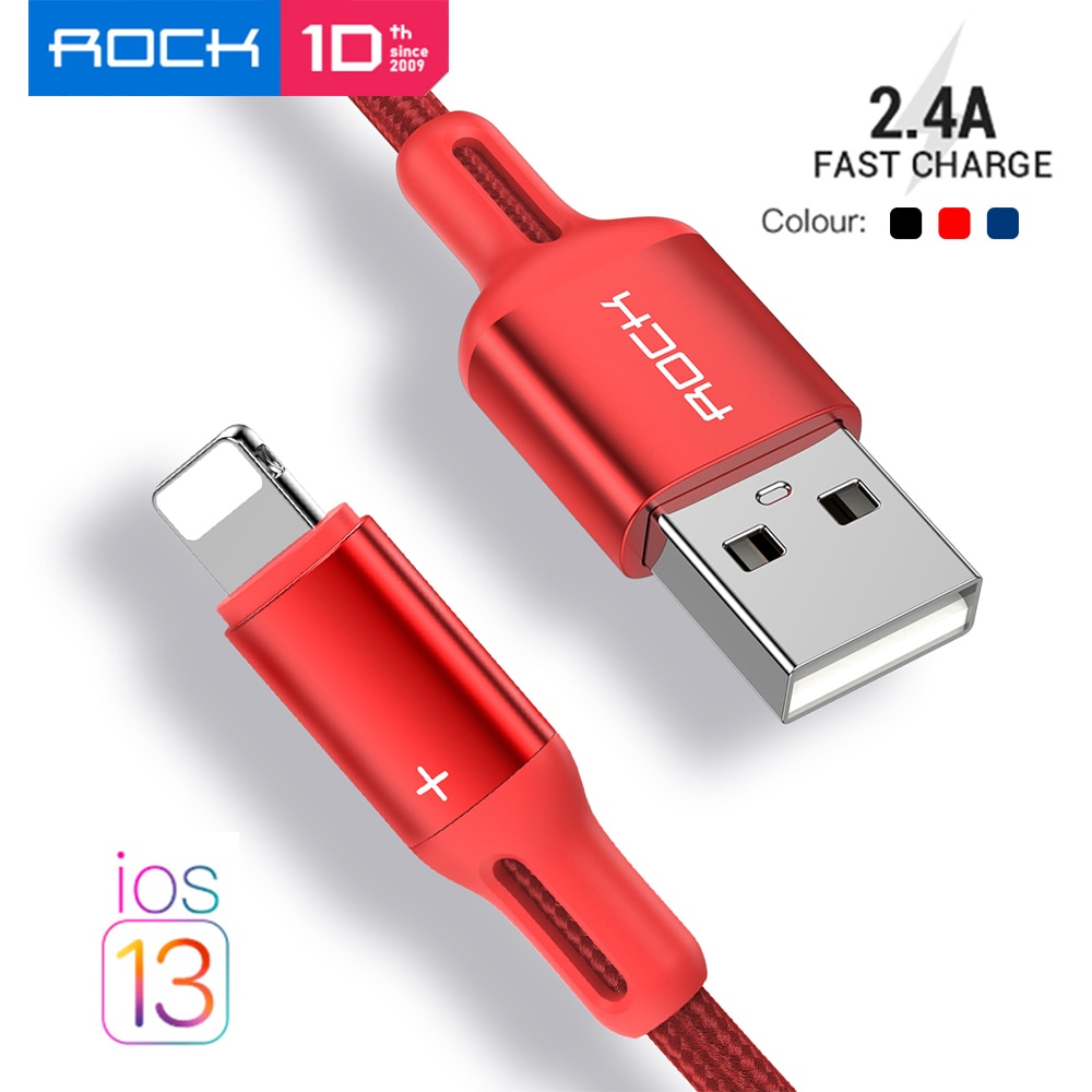 ROCK USB ̺ iPhone 11 Pro Max Xs X 8 Plus ..